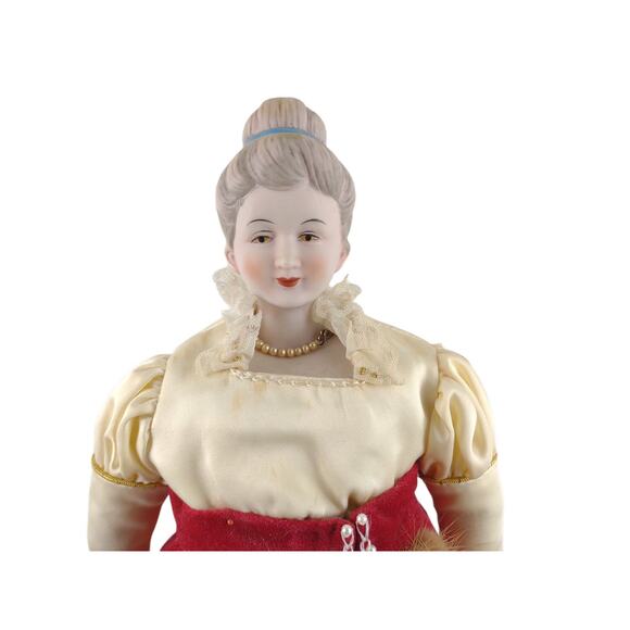 Vintage Geo Borgfeldt NY Empress Josephine 17" Porcelain Bisque Doll, Made Japan - Picture 4 of 14